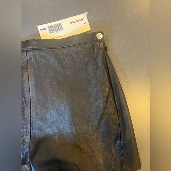 NWT // American Apparel // Black Leather Tap Shorts // Size 24/25 - Picture 6 of 12